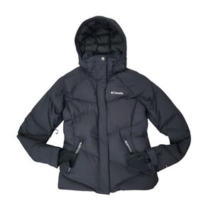 Columbia Lay D Down Puffer Coat Black Down Filled Winter Jacket Youth Size M
